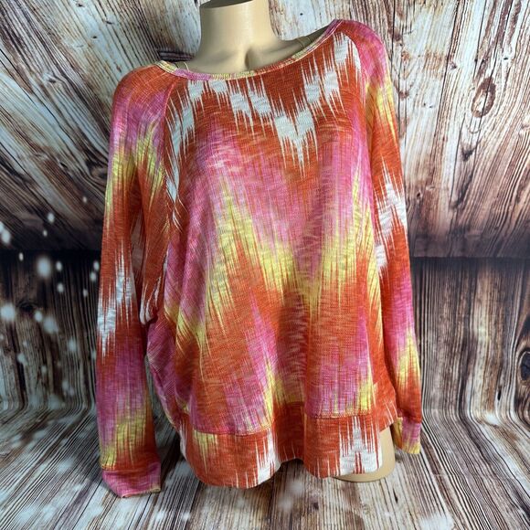 JohnPaulRichard Sweaters - John Paul Richard Size Large Colorful Boho Open Knit Lightweight Sweater Top